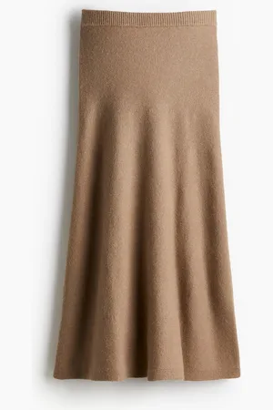 H&M Falda tejida con vuelo