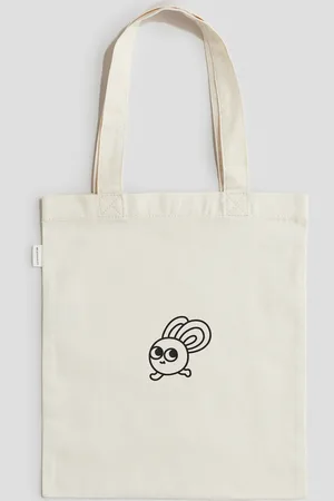 H&M Bolso tote de algodón con diseño