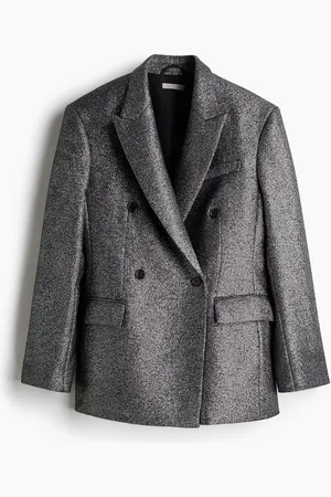 H&M Blazer en mezcla de lana con brillos