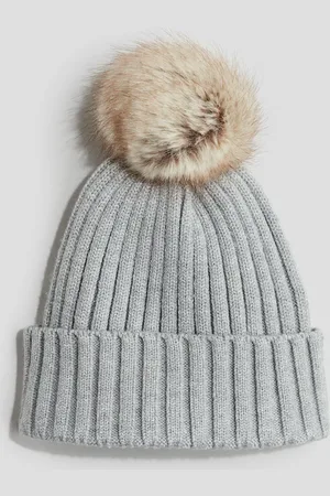 H&M Gorro acanalado con pompón