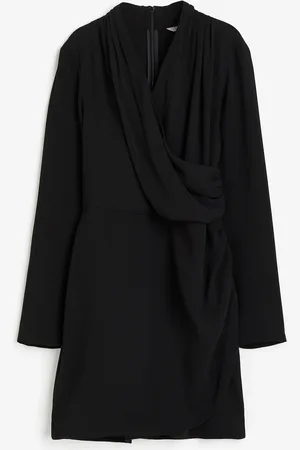 H&M Vestido drapeado diseño cruzado