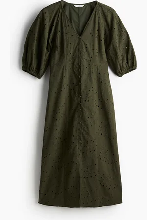 H&M Vestido en bordado inglés