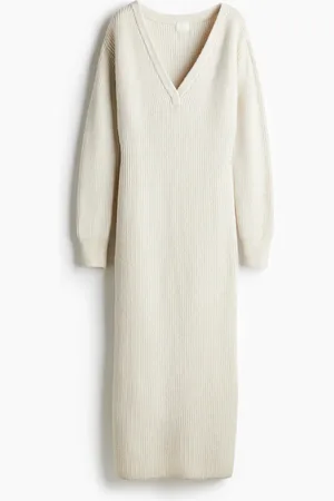 H&M Vestido en tejido acanalado