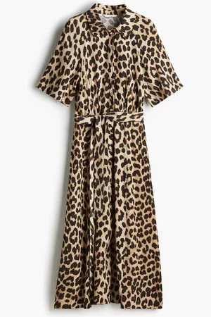 H&M Vestido camisa con cinturón de lazo