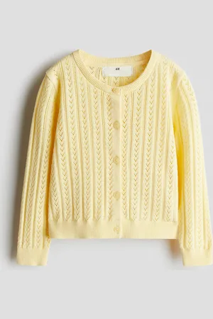 H&M Cárdigan en tejido pointelle de algodón
