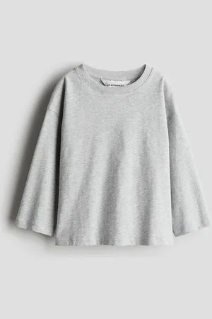 H&M Playera de manga larga en algodón