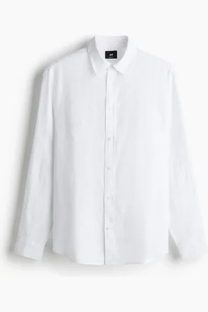 H&M Camisa de lino Regular Fit