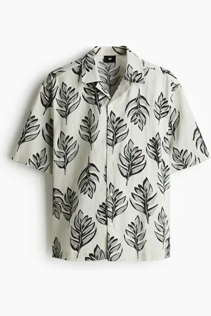 H&M Camisa Regular Fit en mezcla de lino