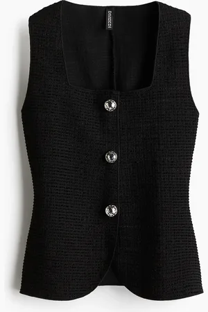 H&M Chaleco en punto texturizado