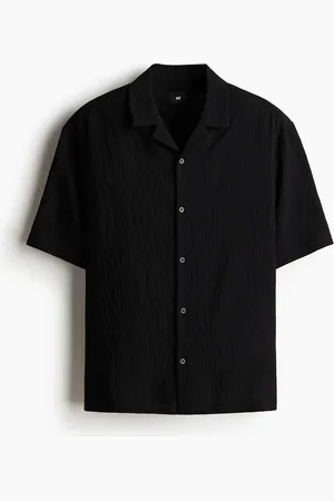H&M Camisa resort Loose Fit corrugada