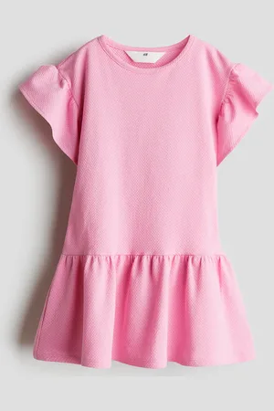 H&M Vestido de algodón con mangas mariposa