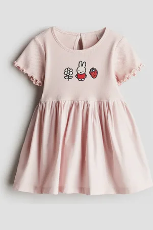 H&M Vestido de algodón con diseño bordado