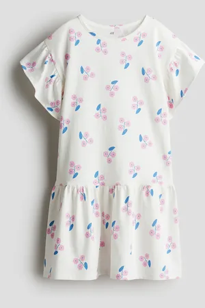 H&M Vestido de algodón con mangas mariposa