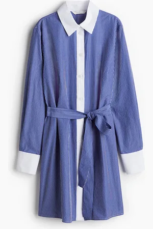 H&M Vestido camisa con cinturón de lazo