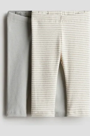 H&M 2-pack Leggings acanalados de algodón