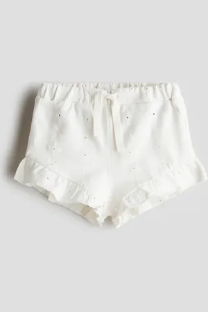 H&M Shorts de punto con bordado inglés
