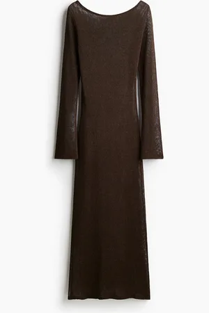 H&M Vestido tejido en mezcla de seda