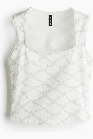 H&M Top con bordes picot