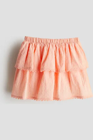H&M Falda short de capas en algodón