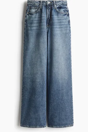 H&M Curvy Fit Feather Soft Wide Ultra High Jeans
