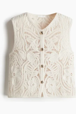 H&M Chaleco con apariencia de crochet