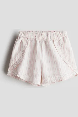 H&M Shorts con olanes en mezcla de lino