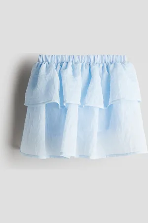 H&M Falda short de capas en algodón