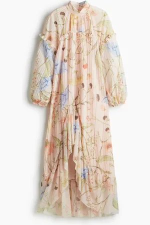 H&M Vestido maxi con olanes