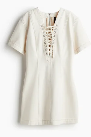 H&M Vestido con lazos en denim