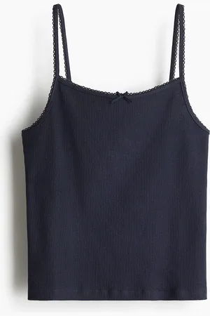 H&M Top de tirantes con borde picot