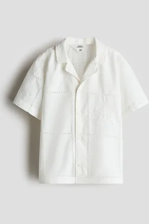H&M Camisa resort con diseño bordado