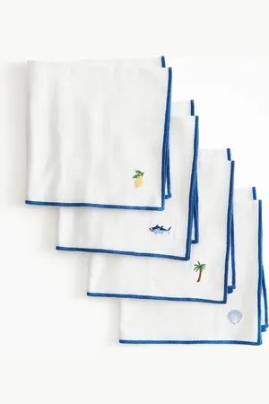 H&M 4-pack de servilletas con bordado
