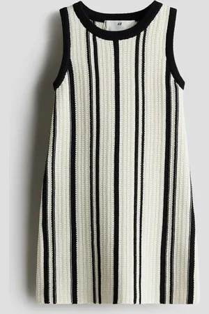 H&M Vestido en algodón texturizado