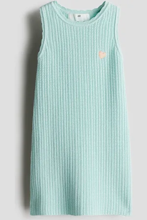 H&M Vestido en algodón texturizado