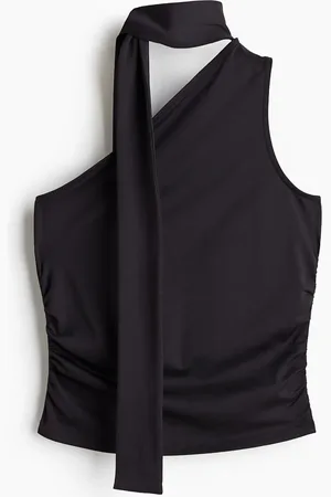 H&M Top drapeado de un hombro