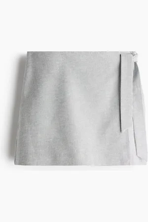 H&M Falda short en mezcla de lino