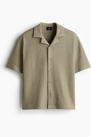 H&M Camisa resort Loose Fit gofrada