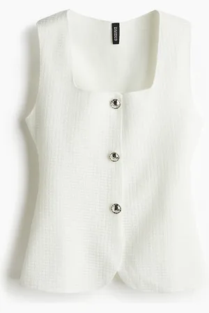 H&M Chaleco en punto texturizado