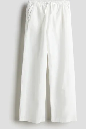 H&M Pantalón ancho en mezcla de lino