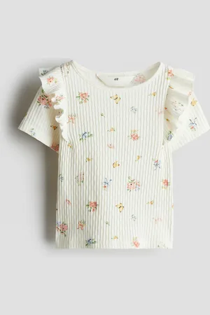 H&M Top de algodón con olán