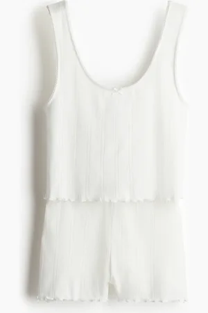 H&M Pijama en pointelle de algodón