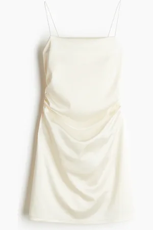 H&M Vestido slip drapeado