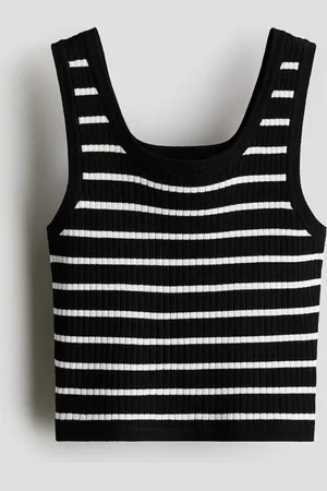 H&M Top sin mangas en tejido acanalado