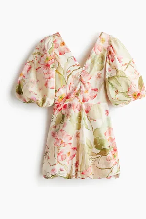 H&M Vestido abombado con lazos