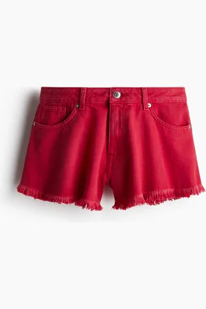 H&M Shorts con borde de flecos en denim