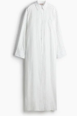 H&M Vestido camisa en mezcla de lino