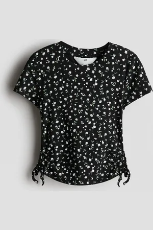 H&M Top de punto con cordones de ajuste
