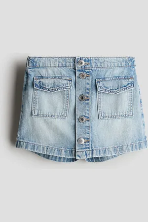 H&M Falda short en denim de algodón