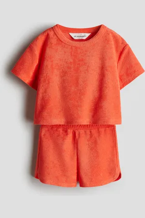 H&M Conjunto con top y shorts en terry