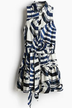 H&M Vestido camisa con cinturón de lazo